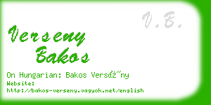 verseny bakos business card